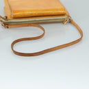 LOUIS VUITTON Monogram Vernis Motto Pouch Lime Yellow M91059 LV Auth 109764-7