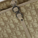 Christian Dior Trotter Canvas Trotter Romantic Bag PVC Beige Silver Auth 109778-10