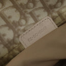 Christian Dior Trotter Canvas Trotter Romantic Bag PVC Beige Silver Auth 109778-12