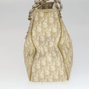 Christian Dior Trotter Canvas Trotter Romantic Bag PVC Beige Silver Auth 109778-3