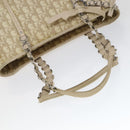 Christian Dior Trotter Canvas Trotter Romantic Bag PVC Beige Silver Auth 109778-7