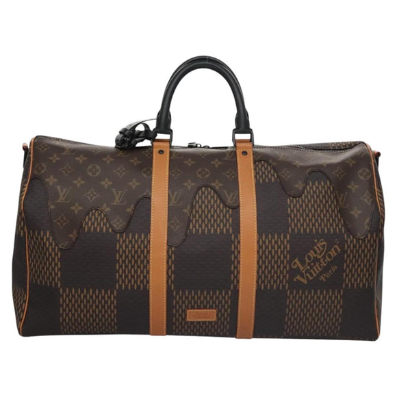 LOUIS VUITTON Damier Ebene Giant Keepall Bandouliere 50 Bag N40360 Auth 109786SM