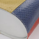 Salvatore Ferragamo Gancini Embossing Bag Leather 2way Multicolor Auth 109792V-17