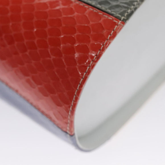 Salvatore Ferragamo Gancini Embossing Bag Leather 2way Multicolor Auth 109792V