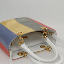 Salvatore Ferragamo Gancini Embossing Bag Leather 2way Multicolor Auth 109792V-6