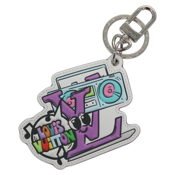 LOUIS VUITTON Monogram Comics Key Holder Purple MP3456 LV Auth 109798SAM