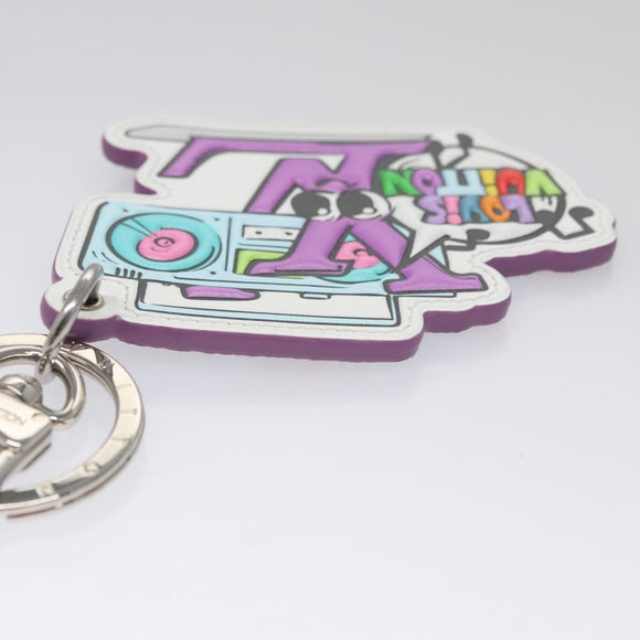 LOUIS VUITTON Monogram Comics Key Holder Purple MP3456 LV Auth 109798AM