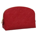 LOUIS VUITTON Monogram Empreinte Pochette Cosmetic PM Red M69414 LV Auth 109799A-1