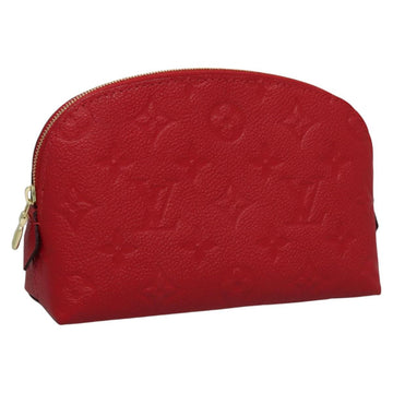 LOUIS VUITTON Monogram Empreinte Pochette Cosmetic PM Red M69414 LV Auth 109799A