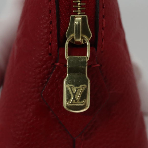 LOUIS VUITTON Monogram Empreinte Pochette Cosmetic PM Red M69414 LV Auth 109799A