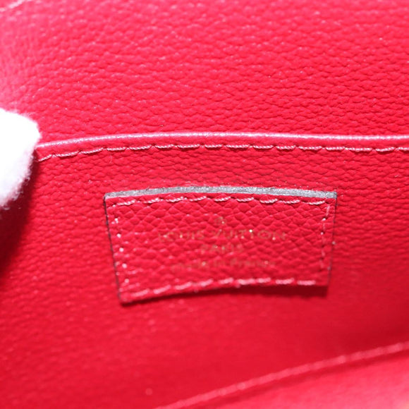 LOUIS VUITTON Monogram Empreinte Pochette Cosmetic PM Red M69414 LV Auth 109799A
