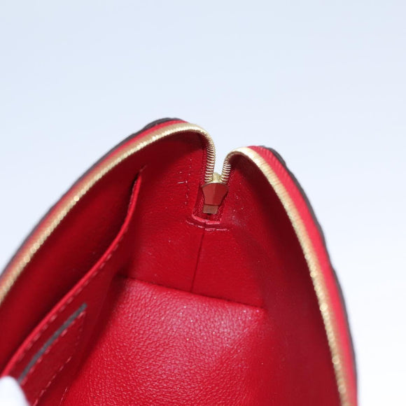 LOUIS VUITTON Monogram Empreinte Pochette Cosmetic PM Red M69414 LV Auth 109799A