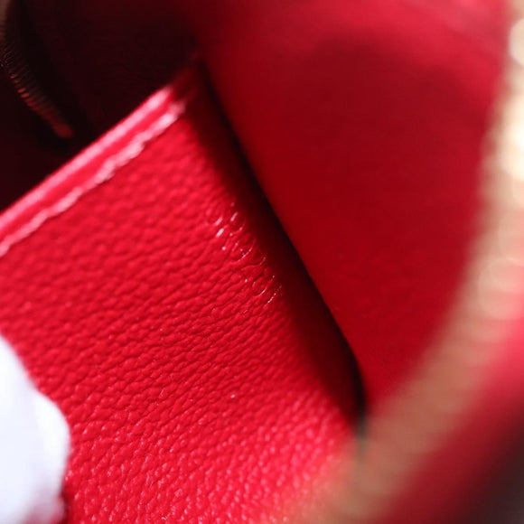 LOUIS VUITTON Monogram Empreinte Pochette Cosmetic PM Red M69414 LV Auth 109799A