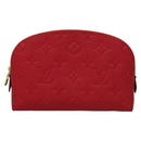 LOUIS VUITTON Monogram Empreinte Pochette Cosmetic PM Red M69414 LV Auth 109799A-13