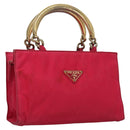 PRADA Hand Bag Nylon Pink Auth 109805-1