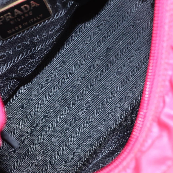 PRADA Hand Bag Nylon Pink Auth 109805