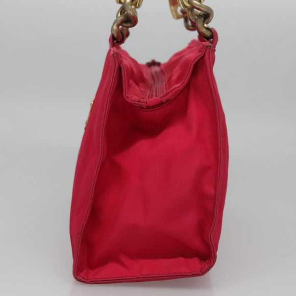 PRADA Hand Bag Nylon Pink Auth 109805