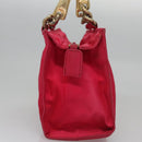 PRADA Hand Bag Nylon Pink Auth 109805-4