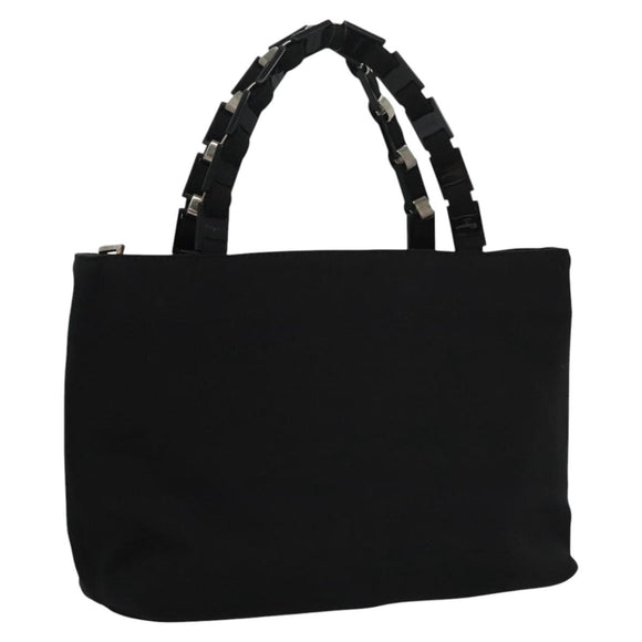 Salvatore Ferragamo Hand Bag Nylon Black Auth 109806