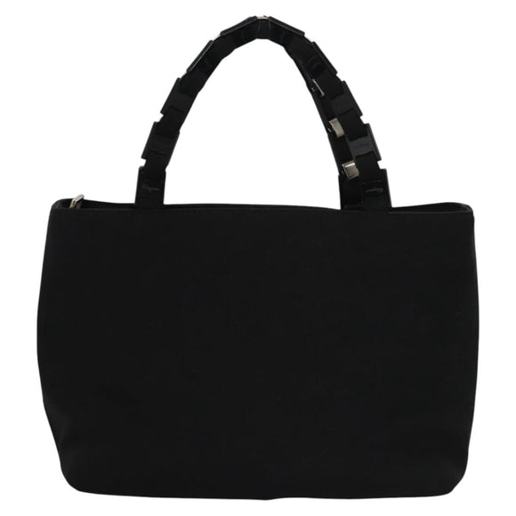Salvatore Ferragamo Hand Bag Nylon Black Auth 109806