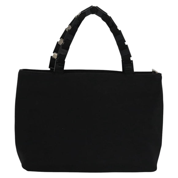 Salvatore Ferragamo Hand Bag Nylon Black Auth 109806