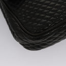 BALLY Quilted Chain Shoulder Bag Leather Black Auth 109809-14