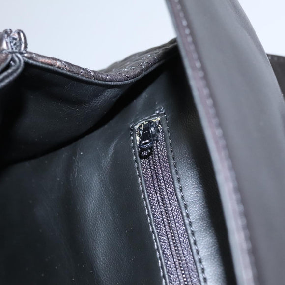 BALLY Quilted Chain Shoulder Bag Leather Black Auth 109809