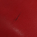 CELINE Backpack Leather Red Gold Auth 109813-2
