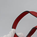 CELINE Backpack Leather Red Gold Auth 109813-14