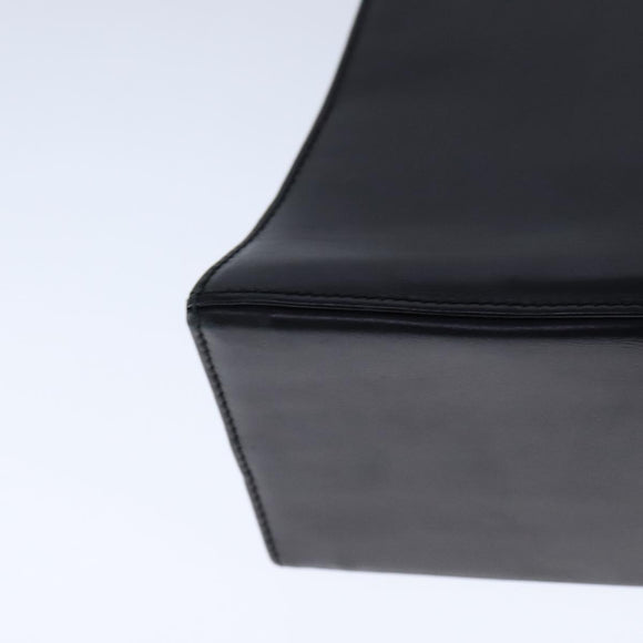 Salvatore Ferragamo Gancini Hand Bag Leather 2way Black Gold Auth 109838