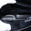 Salvatore Ferragamo Gancini Hand Bag Leather 2way Black Gold Auth 109838-10