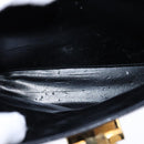 Salvatore Ferragamo Gancini Hand Bag Leather 2way Black Gold Auth 109838-20