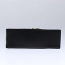Salvatore Ferragamo Gancini Hand Bag Leather 2way Black Gold Auth 109838-5