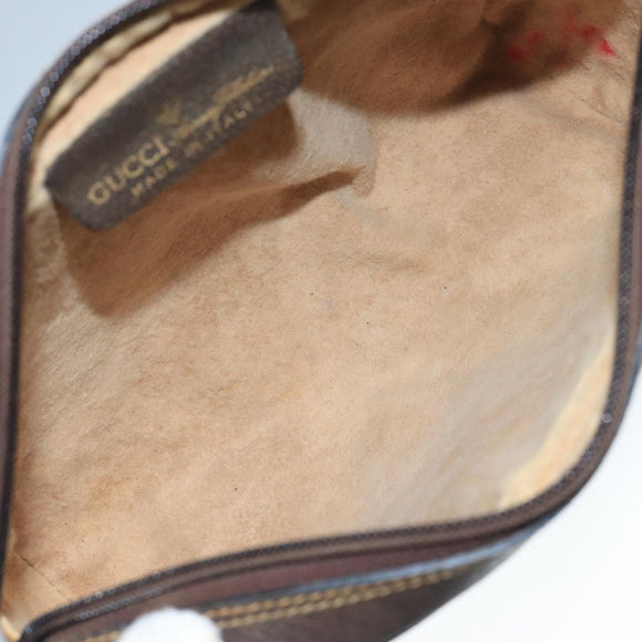 GUCCI GG Supreme Web Sherry Line Clutch Bag PVC Beige 32 014 3553 Auth 109848