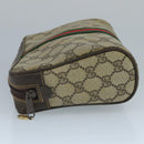 GUCCI GG Supreme Web Sherry Line Clutch Bag PVC Beige 32 014 3553 Auth 109848-5