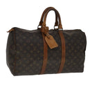 LOUIS VUITTON Monogram Keepall 45 Boston Bag M41428 LV Auth 109876-1