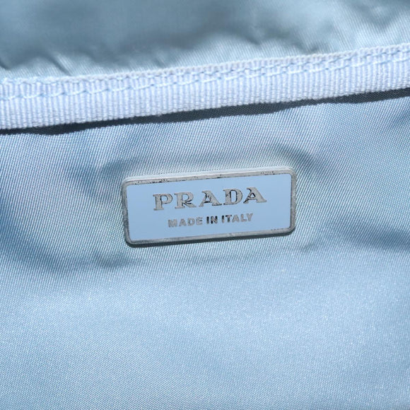 PRADA Shoulder Bag Nylon Light Blue Auth 109898