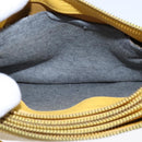 CELINE Trio Shoulder Bag Leather Yellow Gold Auth 109899-10
