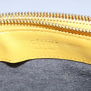 CELINE Trio Shoulder Bag Leather Yellow Gold Auth 109899-21