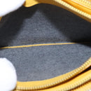 CELINE Trio Shoulder Bag Leather Yellow Gold Auth 109899-22