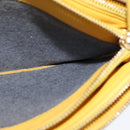 CELINE Trio Shoulder Bag Leather Yellow Gold Auth 109899-23