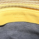 CELINE Trio Shoulder Bag Leather Yellow Gold Auth 109899-25