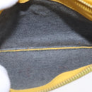 CELINE Trio Shoulder Bag Leather Yellow Gold Auth 109899-26