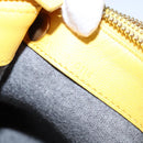 CELINE Trio Shoulder Bag Leather Yellow Gold Auth 109899-12