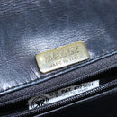 BALLY Chain Shoulder Bag Leather Black Gold Auth 109900-17