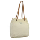 PRADA Shoulder Bag Nylon White Auth 109902-1