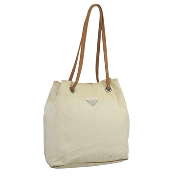 PRADA Shoulder Bag Nylon White Auth 109902
