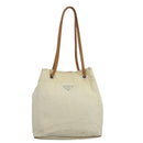 PRADA Shoulder Bag Nylon White Auth 109902-13