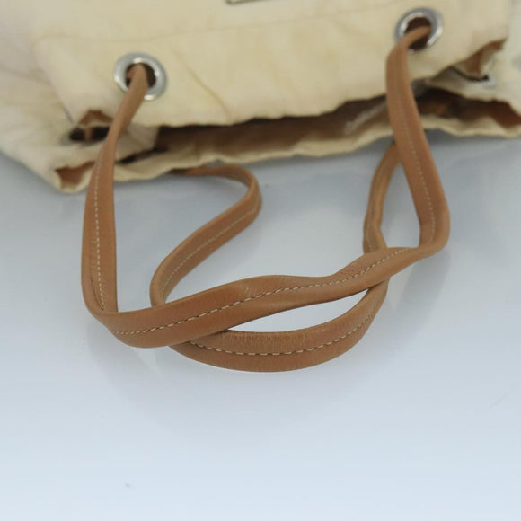 PRADA Shoulder Bag Nylon White Auth 109902