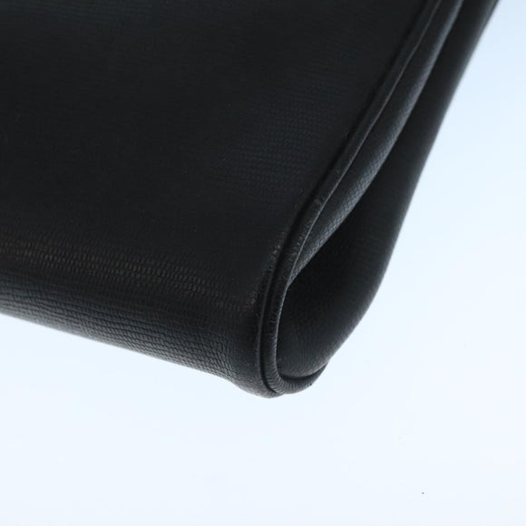 CELINE Shoulder Bag Leather Black Gold Auth 109904